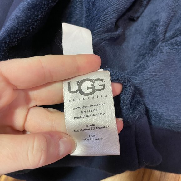 UGG Cozy Fleece-Lined Robe in navy size s - Picture 9 of 10